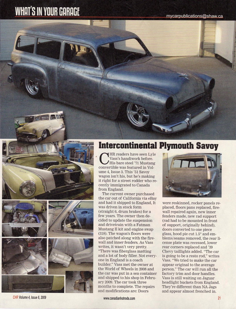 What's In Your Garage - Canadian Hot Rod Classics Article